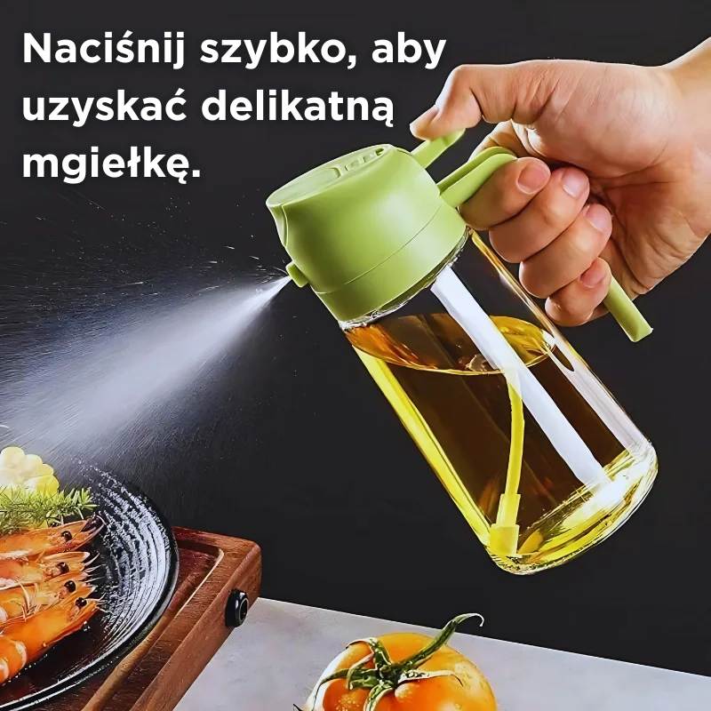 Szklany dozownik 2w1 do oleju - obrazek 2