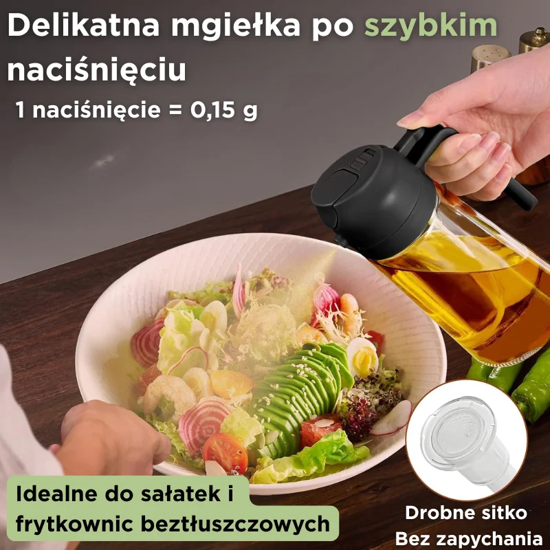 Szklany dozownik 2w1 do oleju - obrazek 5