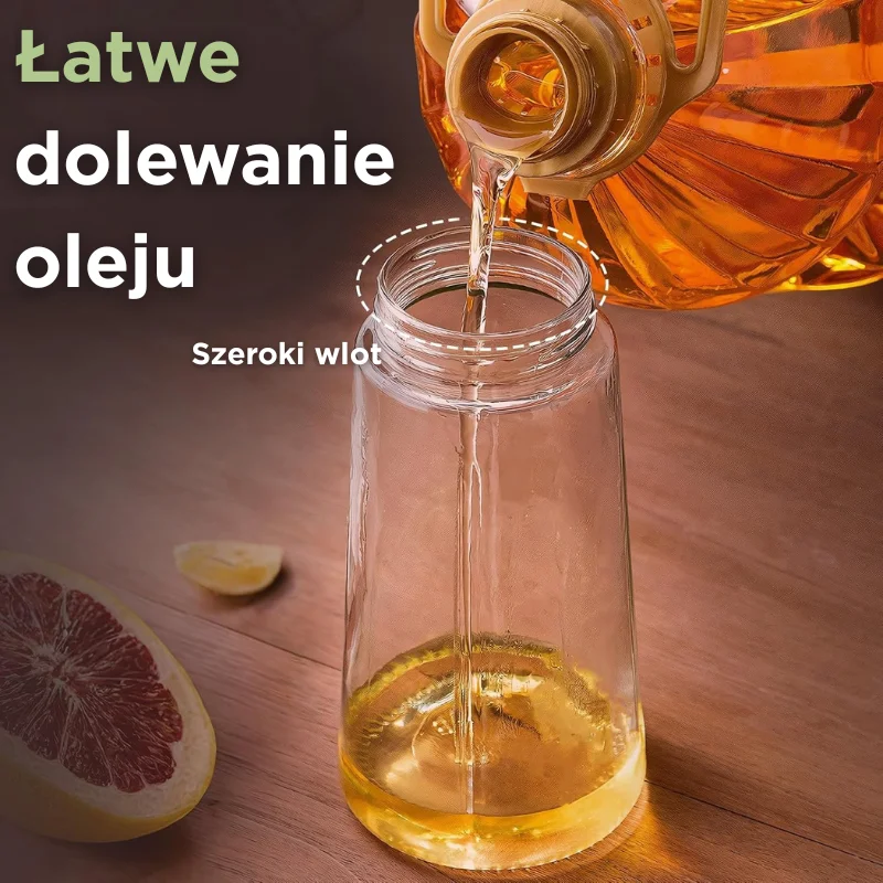 Szklany dozownik 2w1 do oleju - obrazek 6