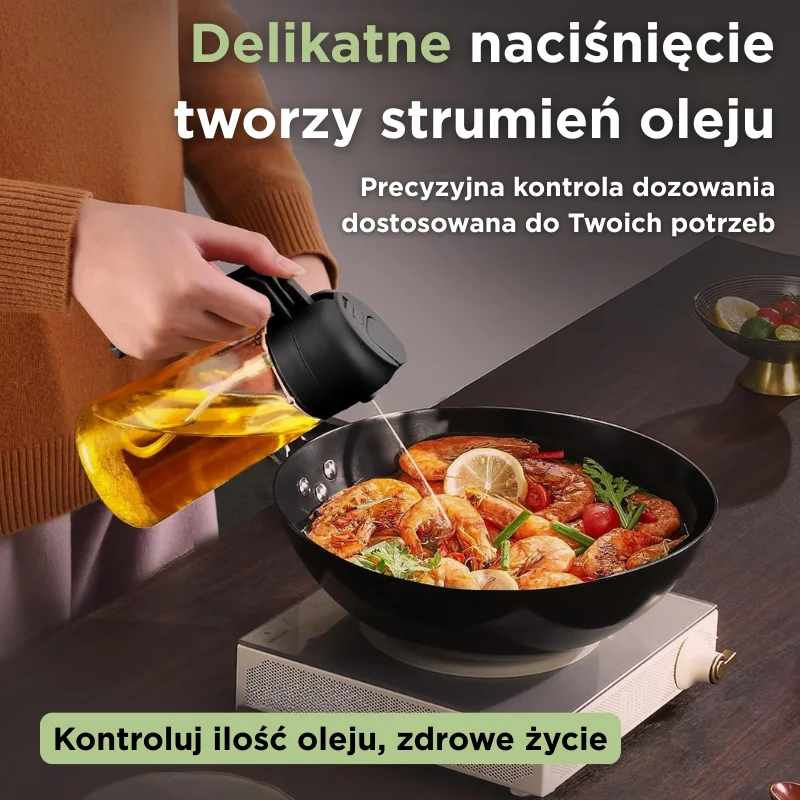 Szklany dozownik 2w1 do oleju - obrazek 7