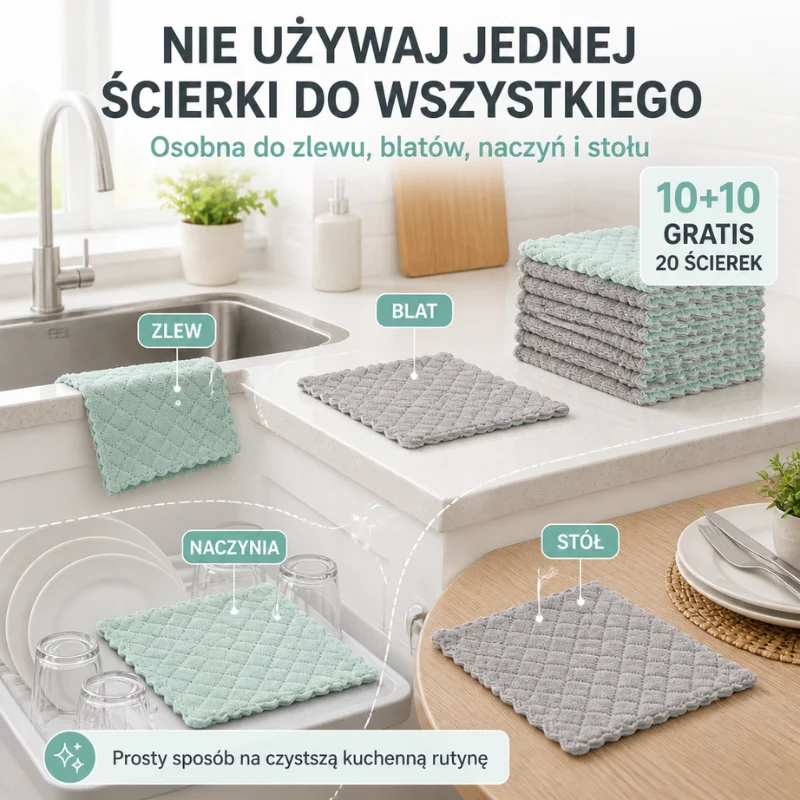 Ściereczki Kuchenne AbsorbFiber™ 10+10 GRATIS - obrazek 6